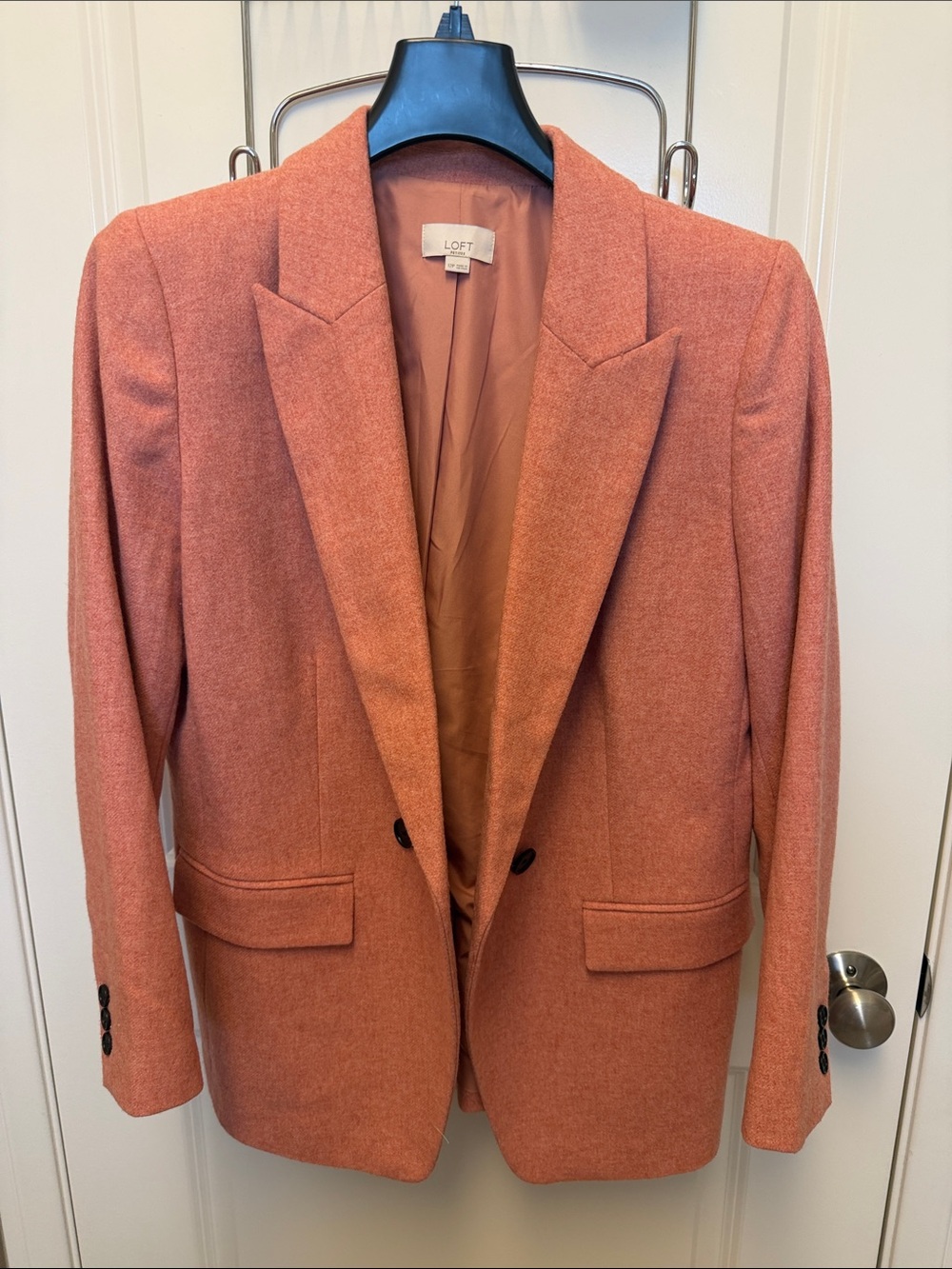 LOFT Peach-Tone Single-Button Blazer
